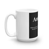 Ambition Quote Coffee Mug- White