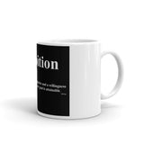 Ambition Quote Coffee Mug- White