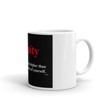 Dignity Quote Coffee Mug-Red