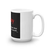 Dignity Quote Coffee Mug-Red